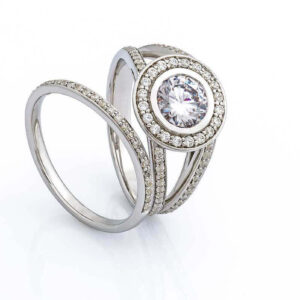 his and hers wedding rings set PU98HTE